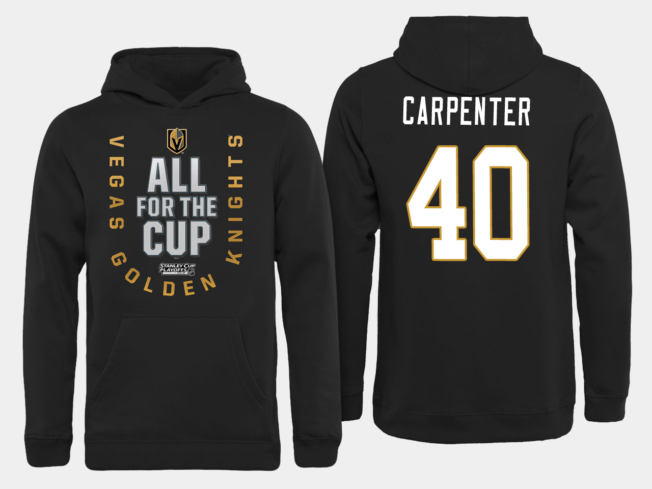 Men NHL Vegas Golden Knights #40 Carpenter All for the Cup hoodie->san jose sharks->NHL Jersey